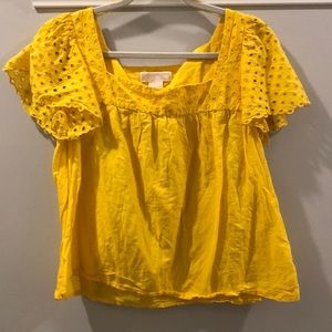 🔥LAST CHANCE Michael Kors Yellow Top Sz M